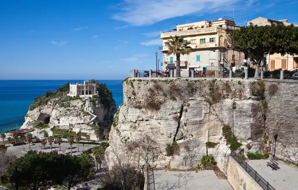 The city, photo, rocks, Italy, Tropea