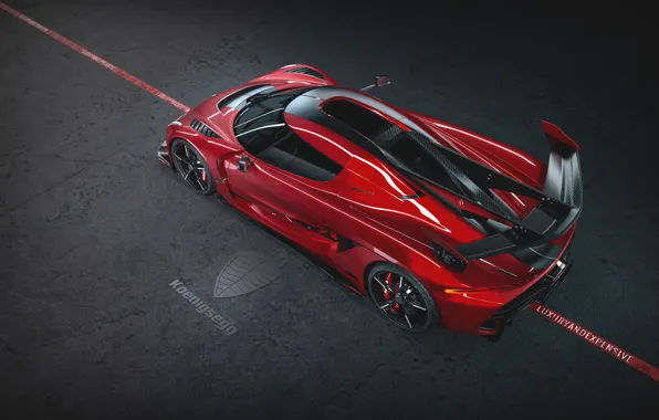 Koenigsegg, supercar, hypercar, 2019, Jesko, 1600 HP, Cherry Red Edition