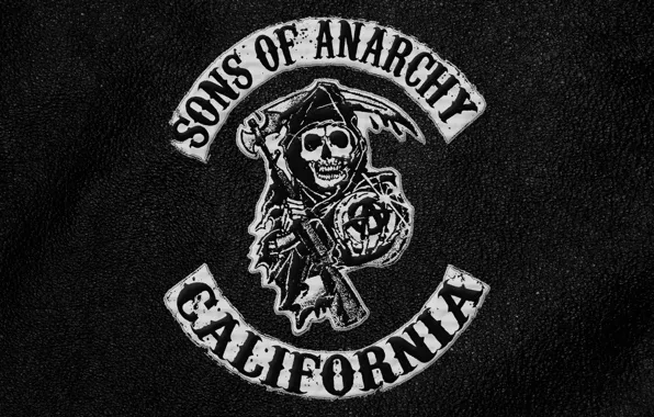 Death, skull, braid, Logo, Sons of Anarchy, Sons of anarchy