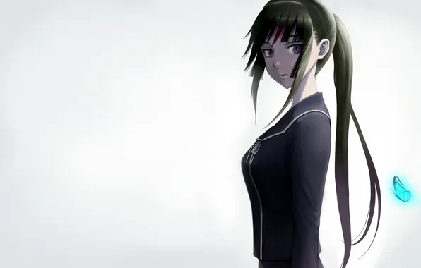 Butterfly, hair, form, Ga Rei Zero, anime girl
