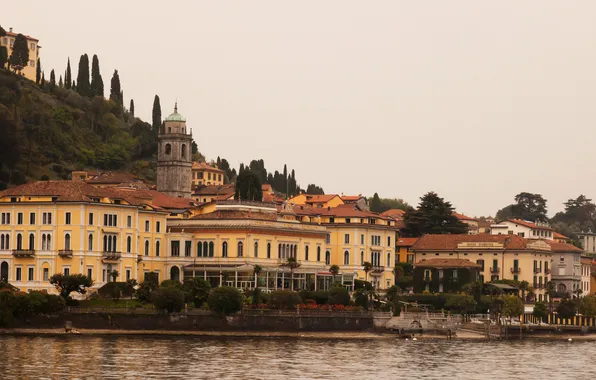 Lake, home, Italy, promenade, Bellagio, Lake Como