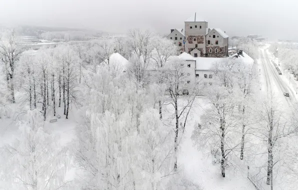 Picture winter, snow, the city, turku