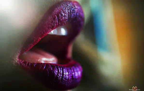 Macro, lipstick, lips, the temptation, photographer, Sergey Minin