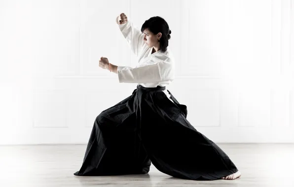 Sport, woman, kimono, beautiful, athlete, bokeh, martial art, wallpaper.
