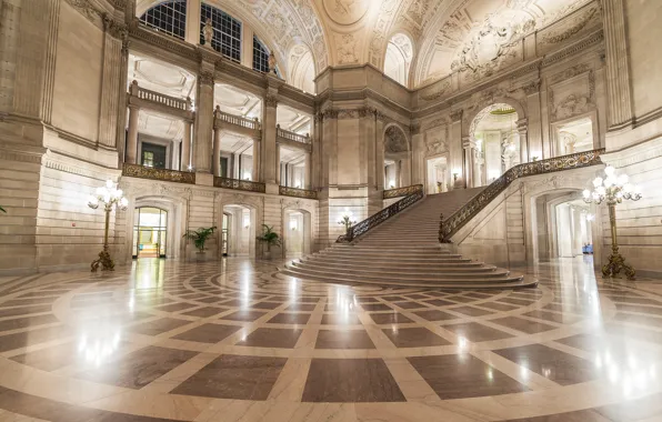 Room, interior, staircase, building, stairs