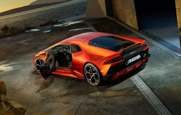 Lamborghini, the door, supercar, Evo, Huracan, 2019, Lamborghini Huracan Evo