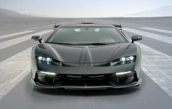 Road, black, lamborghini, supercar, black, mansory, road, front