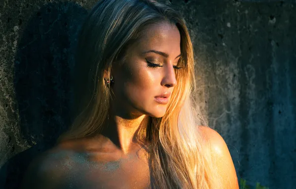 Picture face, background, model, hair