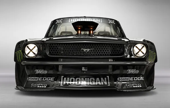 Mustang, Ford, Front, 1965, RTR, Monster Energy, Block, Ken