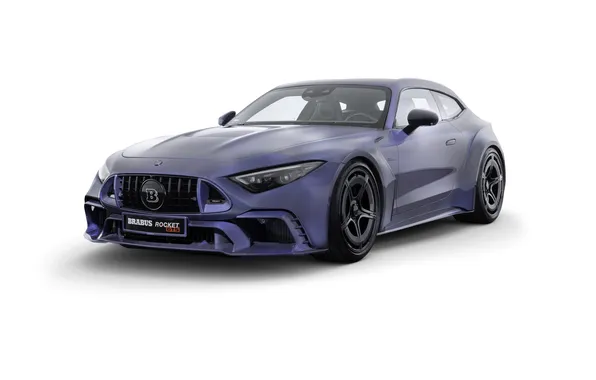 White background, Brabus, limited edition, hybrid hypercar, Deep Blue, hybrid hypercar, Mercedes-AMG SL 63 S …