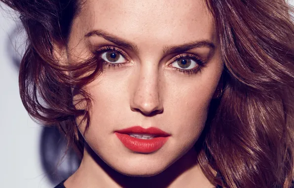 Picture look, girl, face, hair, makeup, Daisy Ridley
