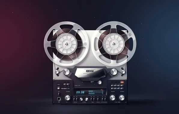 Retro, rendering, button, film, tape, stereo, Olympus, coil