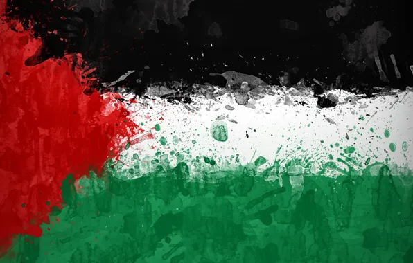 Paint, flag, flag, Palestine, Palestine