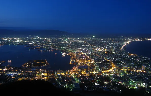 Night, lights, height