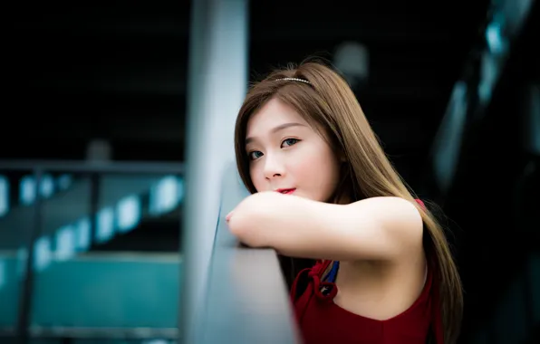 Look, girl, Asian, cutie, bokeh