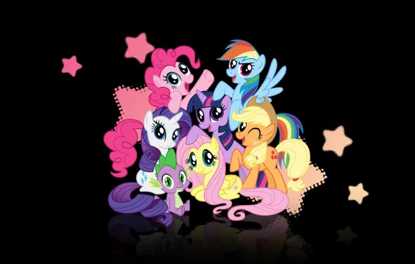 Applejack, spike, rarity, my little pony, twilight, pinkie pie, rainbow dash, aprjc