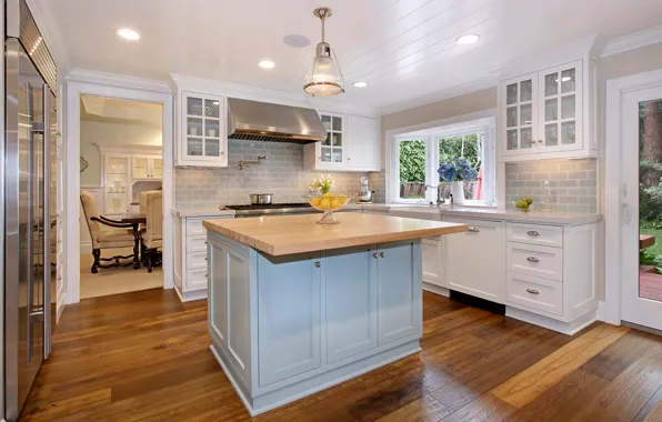 Furniture, interior, kitchen, cottage, cabinets