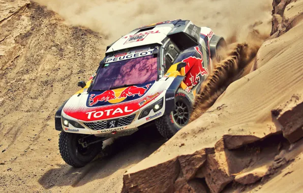 Sand, Auto, Sport, Machine, Speed, Race, Peugeot, Lights