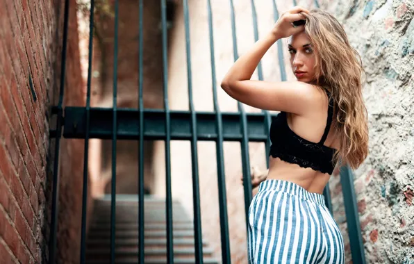 Look, sexy, model, hair, bra, beauty, grille, Anna