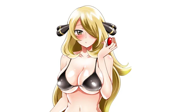Girl, sexy, cleavage, long hair, boobs, sexy girl, blush, anime