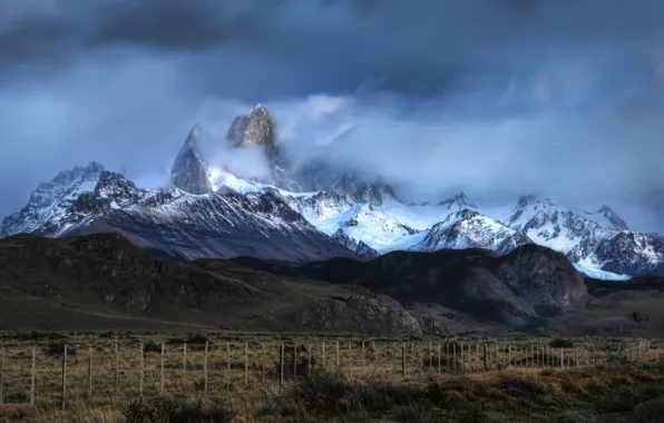 Picture clouds, mountains, Argentina