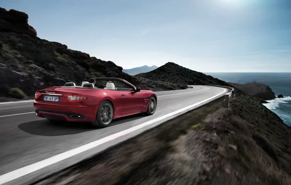 Maserati, The sky, Sea, Open, Speed, Shore, Grancabrio