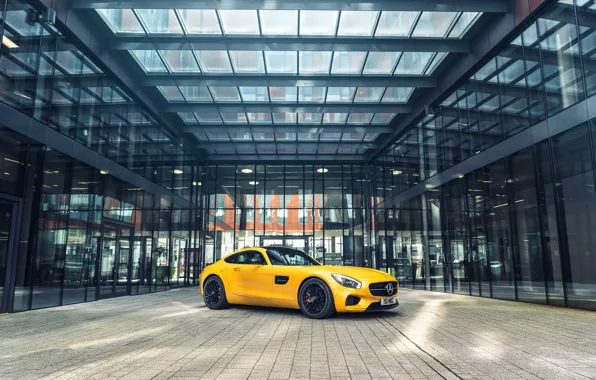 Picture Mercedes-Benz, AMG, Yellow, 2015, GT S