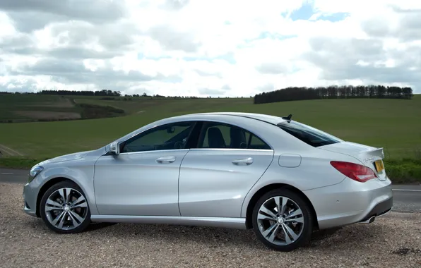 Machine, the sky, Mercedes-Benz, side view, CLA 180