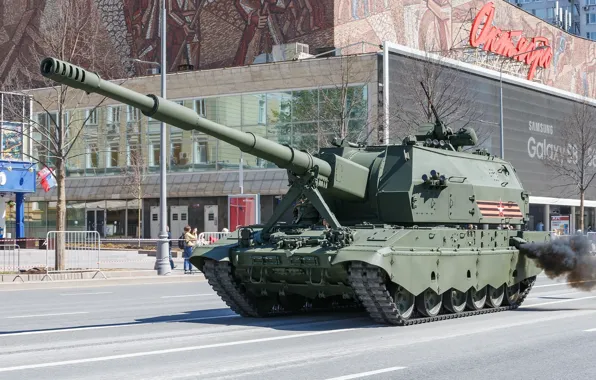 Victory Parade, 2С35, "Coalition-SV", armored vehicles of Russia, Self-propelled artillery