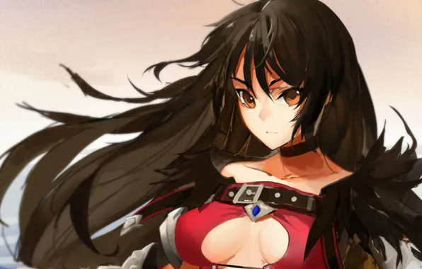 Girl, Brunette, Art, Tales Of Berseria, Velvet Crowe, Open Neckline