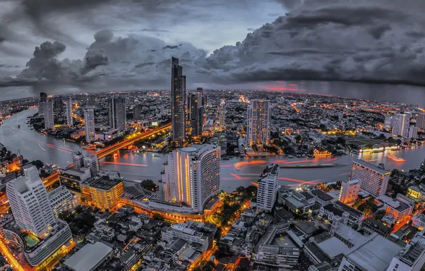 Picture city, building, Bangkok
