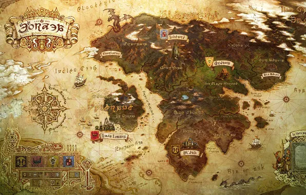 Picture labels, the world, map, mainland, Final Fantasy XIV