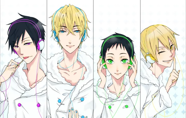 Style, art, guys, characters, Quartet, Durarara, Durarara, Of Izaya Orihara