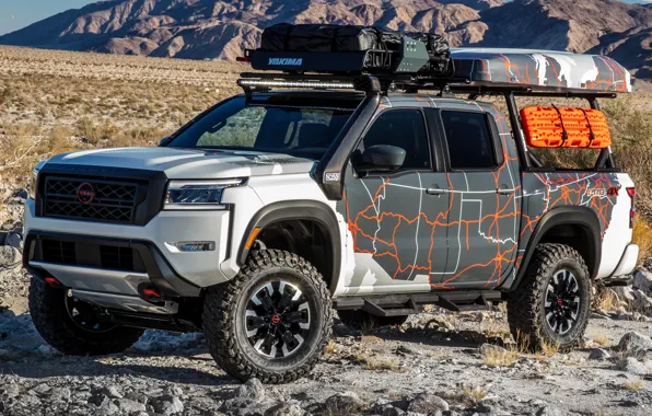 Mountains, power, Nissan, exterior, Frontier, 2022, Project Adventure