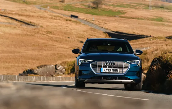Audi, E-Tron, on the road, 2019, UK version