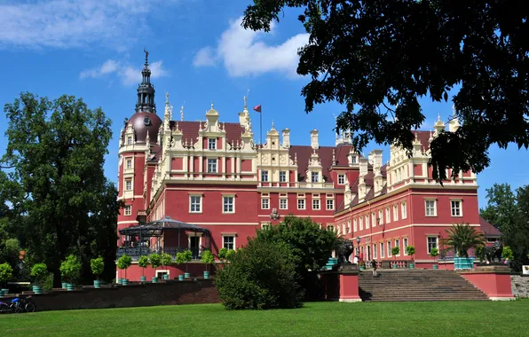 The city, Park, photo, building, home, Germany, Bad Muskau, Muskauer