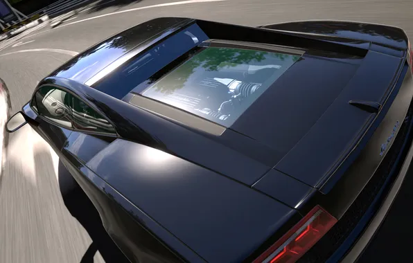 Roof, background, motor, lights.road, lamborghini gallardo lp 560