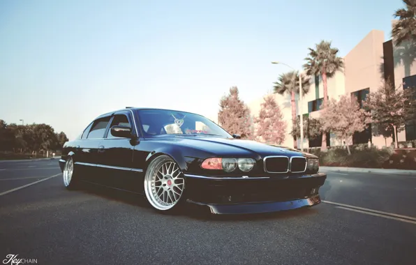 Road, tuning, BMW, classic, stance, bmw e38, 750il