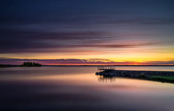 The sky, lake, pierce, Sweden, Sweden, Östergötland