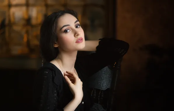 Look, model, brunette, beauty, Alexey Nazarov, Anna Melikhova