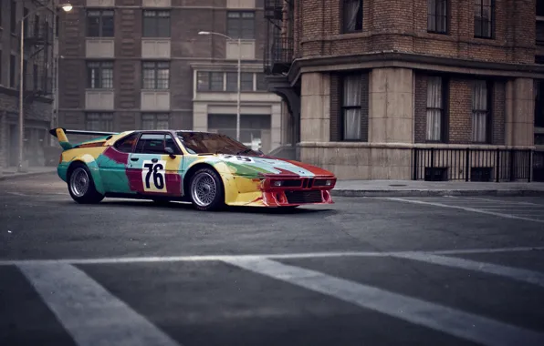 Picture car, BMW, E26, M1, iconic, BMW M1 Art Car by Andy Warhol
