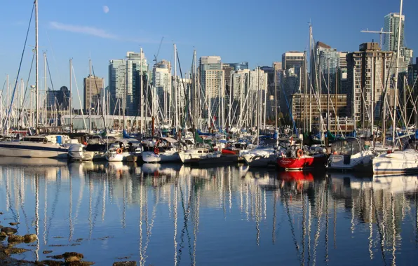 Picture boat, home, yacht, Canada, Vancouver, harbour