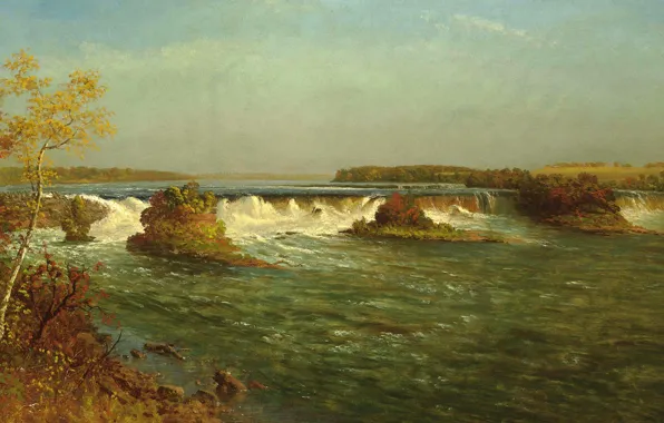 Picture landscape, picture, The Falls Of St. Anthony, Albert Bierstadt
