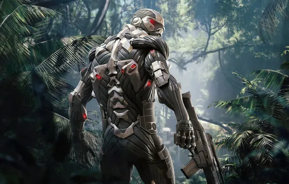 Wallpaper Robot, Jungle, Crysis, Cyborg For Mobile And Desktop.