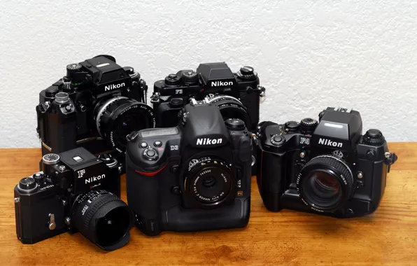 The camera, Nikon, mirror, F F2 C3 F4 D3 AERIAL, film