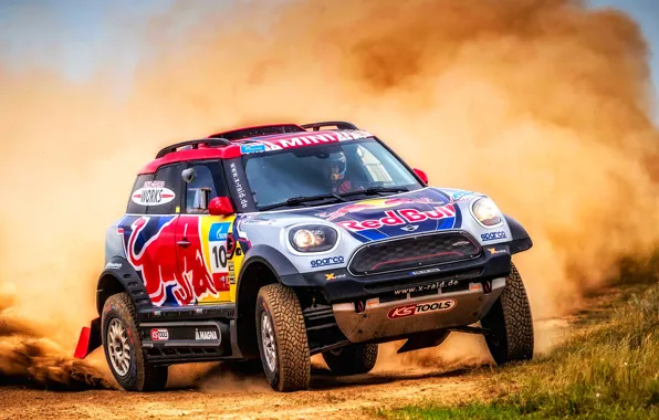 Mini, Dust, Desert, Speed, Race, Rally, SUV, Rally