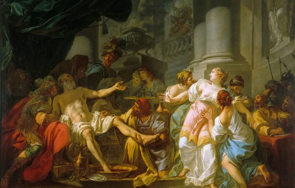 People, Picture, Jacques-Louis David, The Death Of Seneca, French painter, Jacques-Louis David