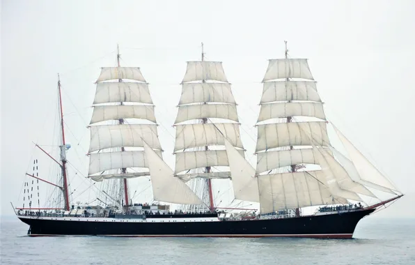 Sailboat, bark, Sedov