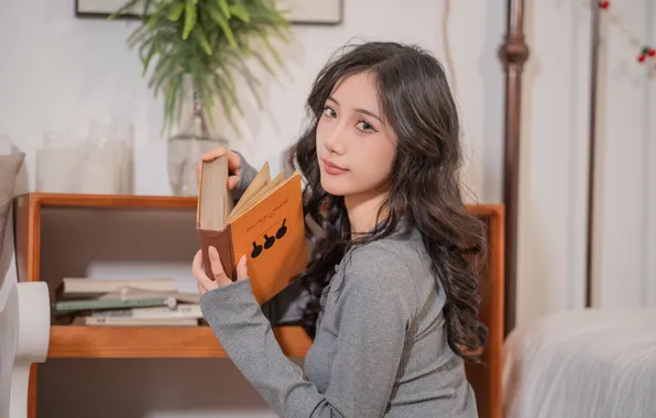 Beautiful, Asian, Model, Smile, Bed, Woman, Cute, Pretty