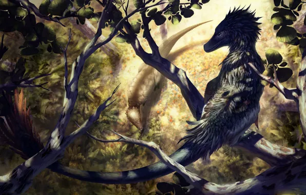 RJ Palmer, view large dromaeosaurid, Datarape, Saurian-The Observer